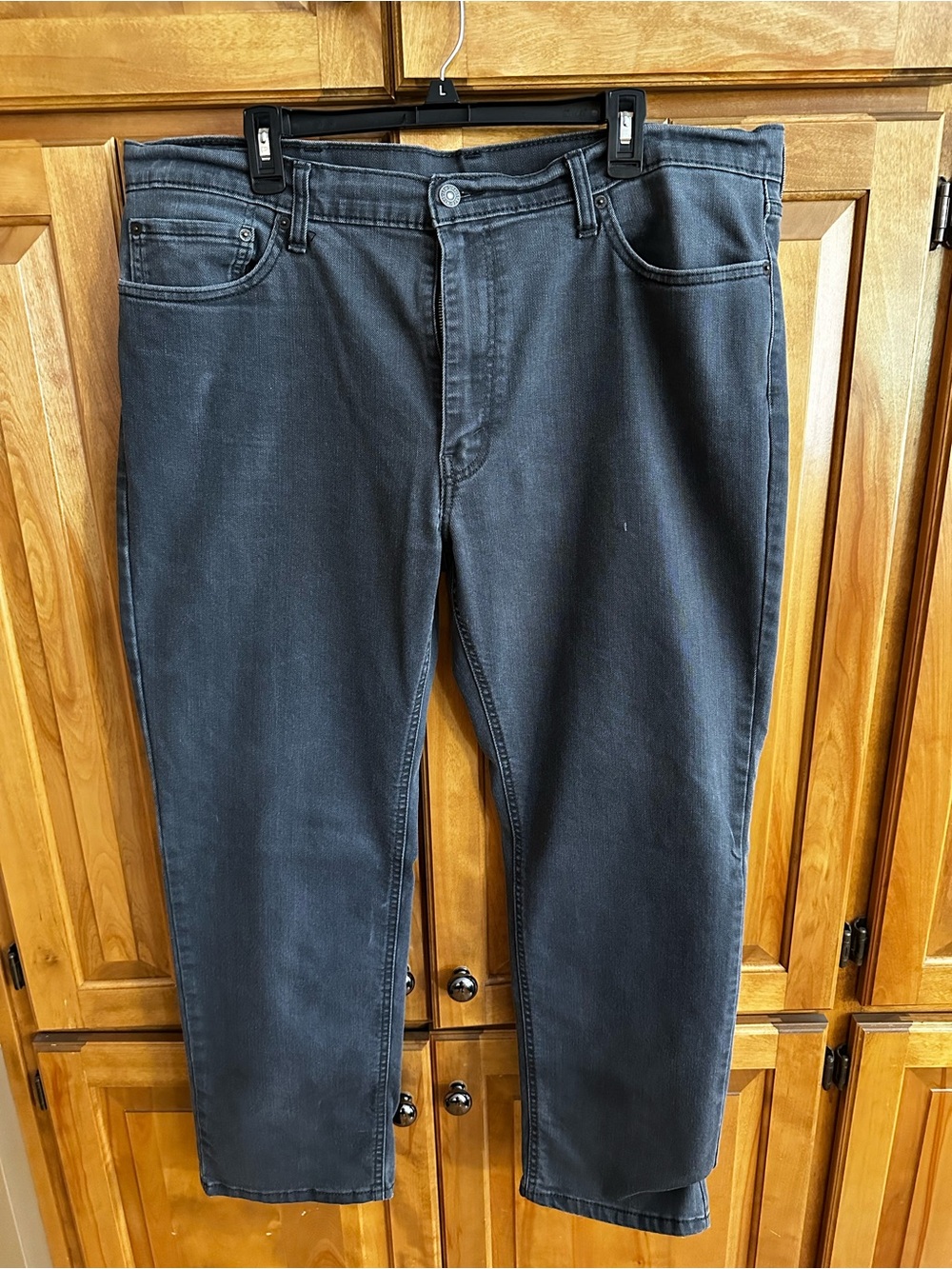 Levi's Men's 40x30 Straight Jeans in Charcoal Gray